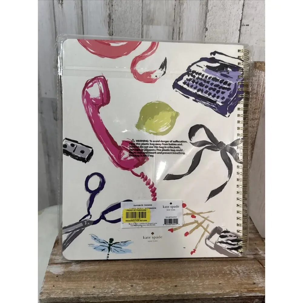 Set Of 2 - Kate Spade Spiral Notebooks Favorite Things- New